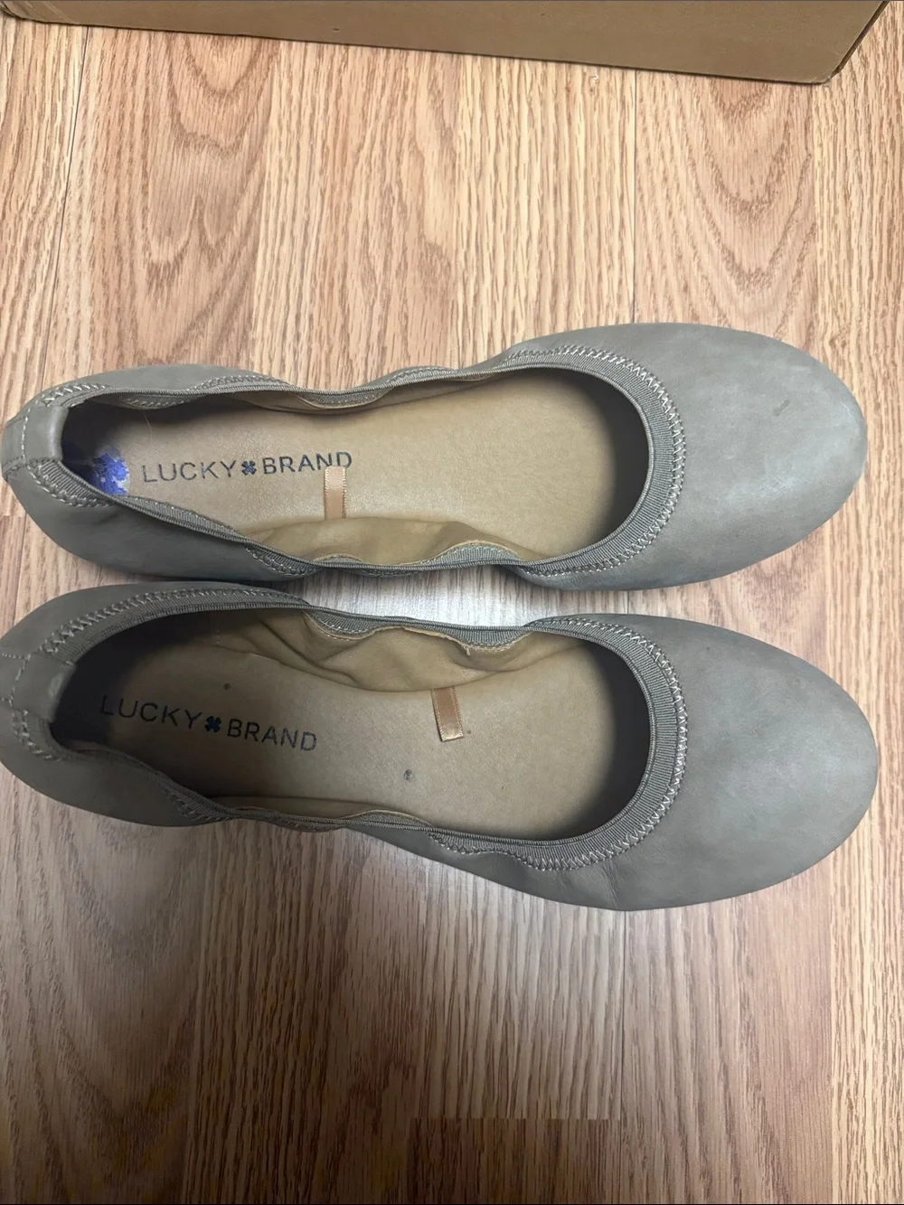 Lucky Brand Taupe Slip-On Ballet Flats